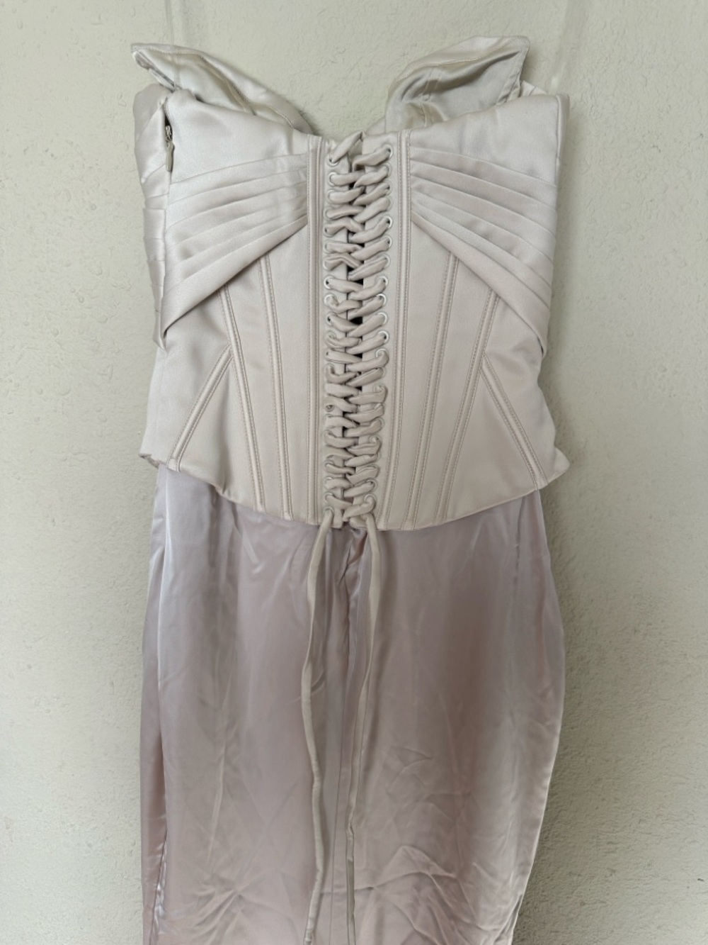 House of CB Eve XS A-C Ivory Satin Corset Maxi Dress - Limited Edition - Picture 12 of 12